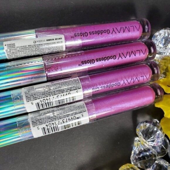 Almay Gel Lip Gloss Male Up Lip Care Goddess Pink Glitter Gloss Rainbow Sealed - Picture 2 of 9